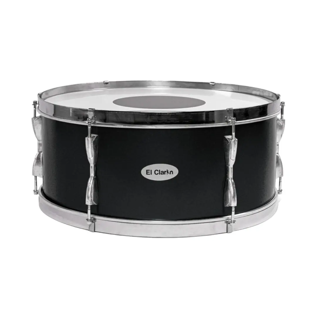 bombo color negro fabricado por musicales el clarin especial para categorias como banda marcial batucadas barras deportivas papayera y musica folclorica