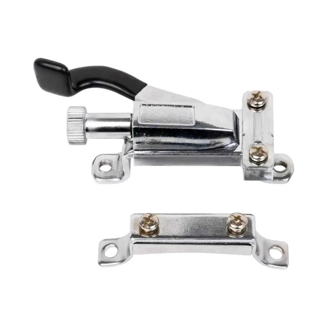 Regulador de entorchado metálico para redoblante o tambor, repuesto cromado con palanca y soporte, vendido por Musicales El Clarin. entorchado