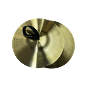 platillos de 35cm para bandas marciales, bandas musico marciales y bandas de paz fabricados por la empresa musicales el clarin en material bronce y se entregan con maniguetas