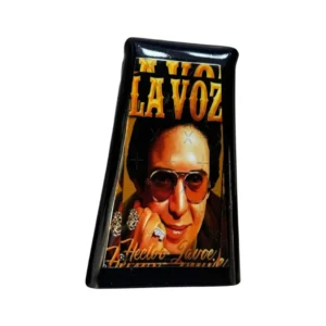 Campana salsera color NEGRA HECTOR LAVOE con estuche y golpeador fabricada por musicales el clarin