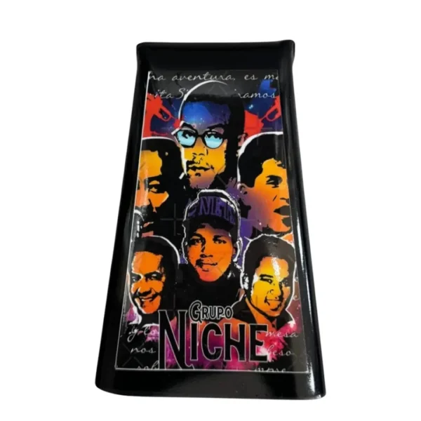 Campana salsera color Azul grupo niche con estuche y golpeador fabricada por musicales el clarin