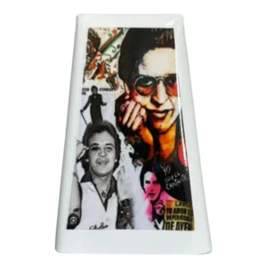 Campana salsera color blanca HECTOR LAVOE con estuche y golpeador fabricada por musicales el clarin