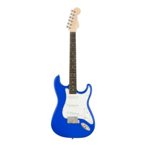 guitarra electrica color azul con cable, estuche, pick completo - musicales el clarin color azul