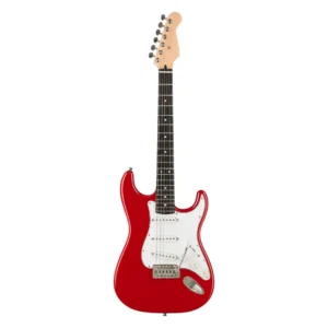 guitarra electrica color roja con cable, estuche, pick completo - musicales el clarin color roja