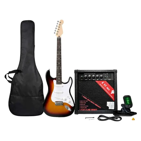 guitarra electrica de alta calidad con estuche, amplificador, afinador, cable -musicales el clarin guitarra electrica el clarin, amplificador, cable, afinador musicales el clarin