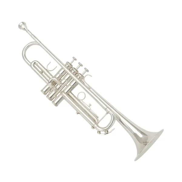 Trompeta Plateada Afinada en Sib, fabricada por Musicales El Clarín, diseñada para músicos que buscan un sonido claro y potente. Construida con materiales de alta gama, esta trompeta es perfecta tanto para músicos profesionales como aficionados. Su diseño elegante y su rendimiento excepcional la hacen ideal para todo tipo de presentaciones, garantizando una experiencia sonora de alta calidad en cada interpretación.