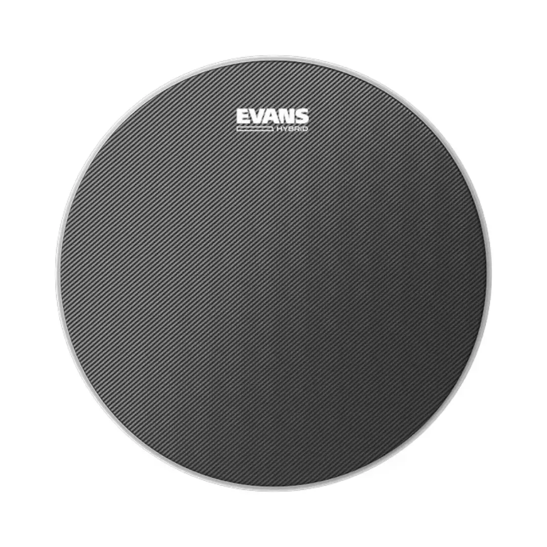 👉 Parche para redoblante de alta tensión EVANS Hybrid SB14MHG 14 pulgadas revestido distribuido por Musicales El Clarín