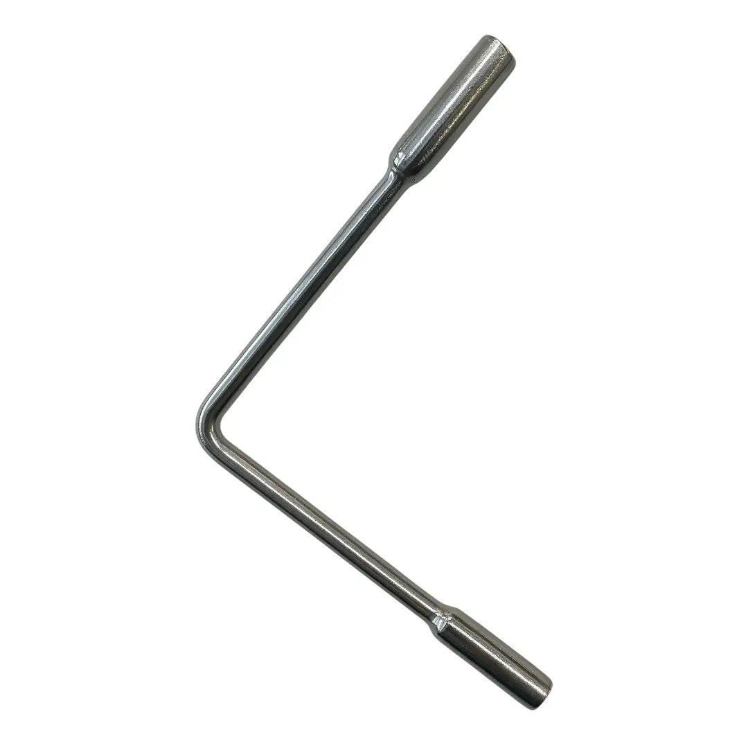 Llave de afinación para percusión doble medida El Clarín, herramienta metálica resistente para ajustar tambores, redoblantes y otros instrumentos.