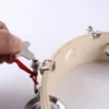 Pandero de 12 pulgadas en madera con aro cromado y discos de acero – Musicales El Clarín para batucadas