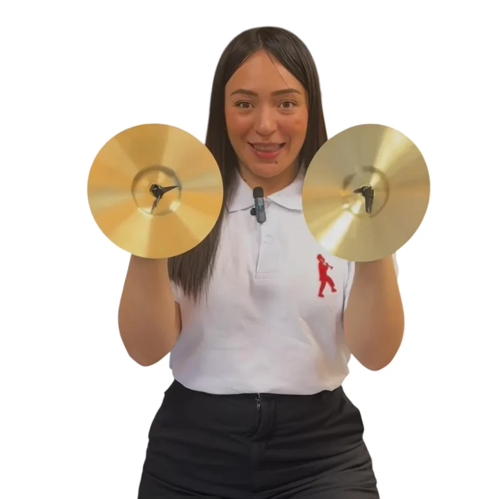 platillos para banda marcial en bronce fabricados por musicales el clarin