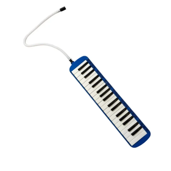 Melodica color AZUL con estuche, boquilla y manguera distribuido por musicales el clarin