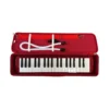 Melodica color rojo con estuche, boquilla y manguera distribuido por musicales el clarin