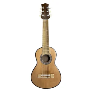 Guitarra color madera con estuche para niños didacticas distribuida por musicales el clairn