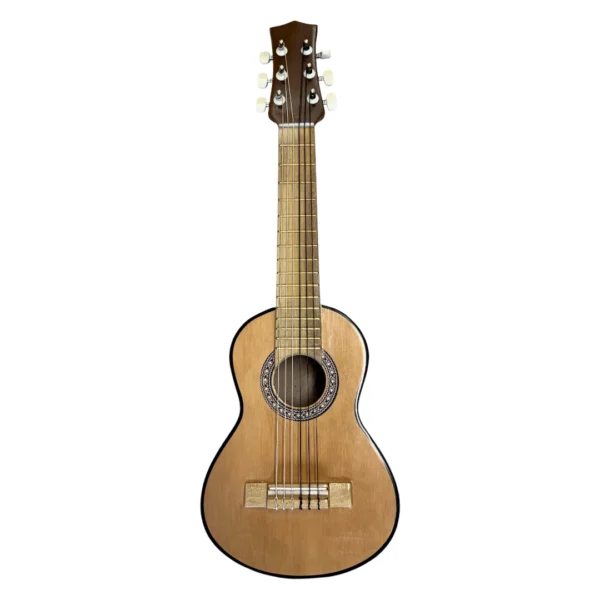 Guitarra color madera con estuche para niños didacticas distribuida por musicales el clairn