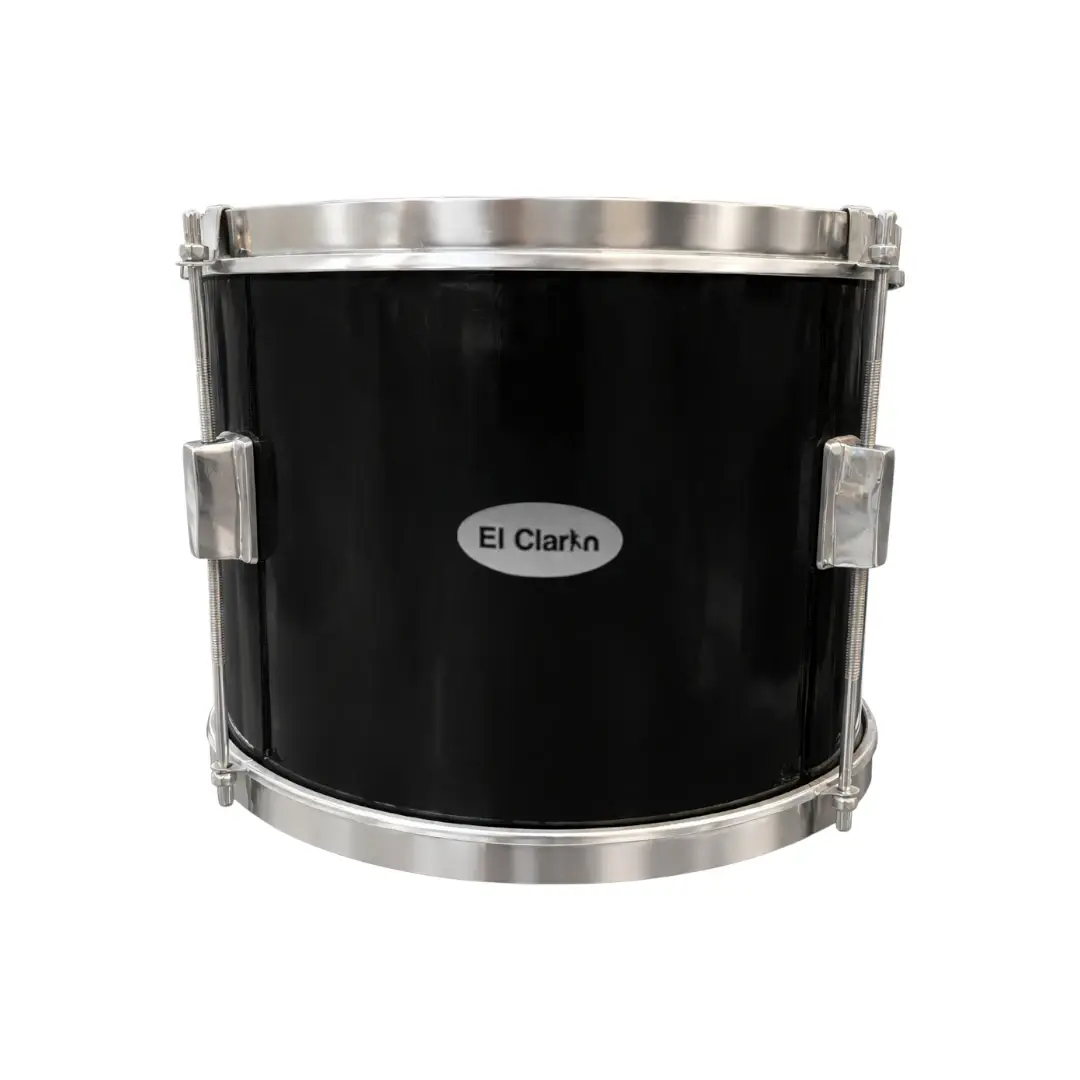Granadera de 12 negro para banda marcial - fabricado por musicales el clarin Colombia incluye correa, baquetas y llave de afinación