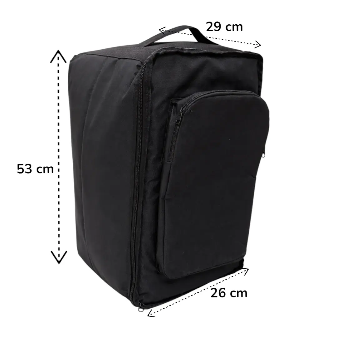 medidas estuche (1) Estuche Semiduro para Cajon Peruano o Cajon de Percusion